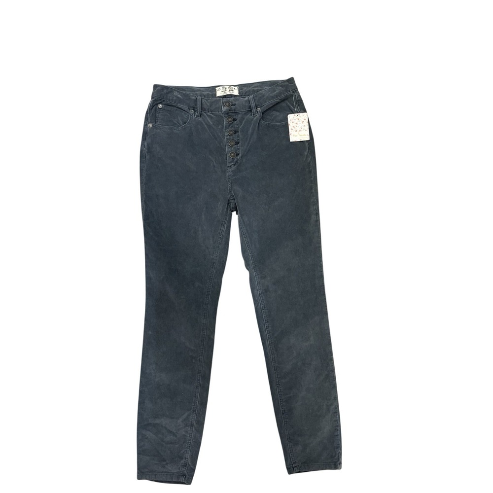 Free People Morning Waves Corduroy Pants Button Fly Womens Gray Size 28‎